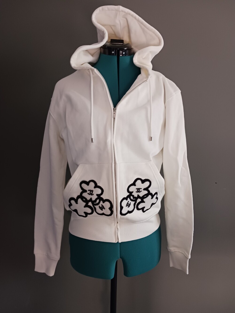 Chanel White Hoodie Size S